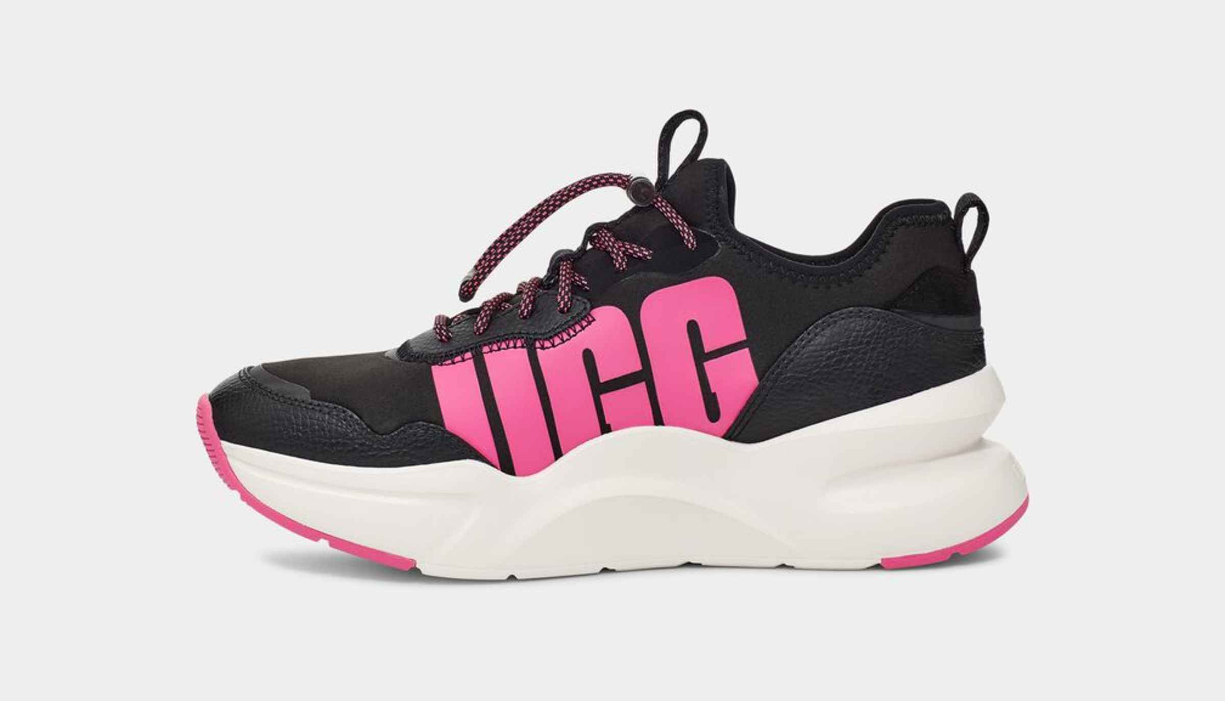 アグ UGG LA デイズ スニーカー レディース ローカット ダッドシューズ 厚底 ブラック ホワイト シルバー 白 黒 LA DAZE